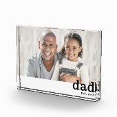 Papa hat Foto Simple Vater Bild Block (Rechts)