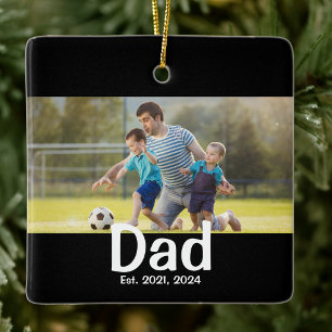 Papa hat gegründet Foto-Geschenk Keramikornament