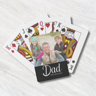 Papa hat gegründet Foto Spielkarten