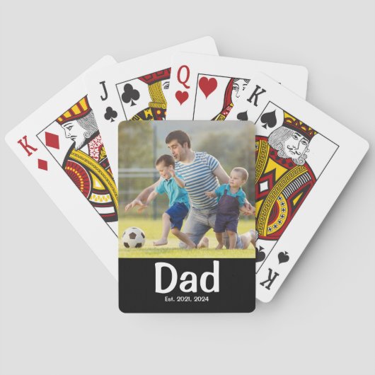 Papa hat gegründet Foto  Spielkarten (Rückseite)