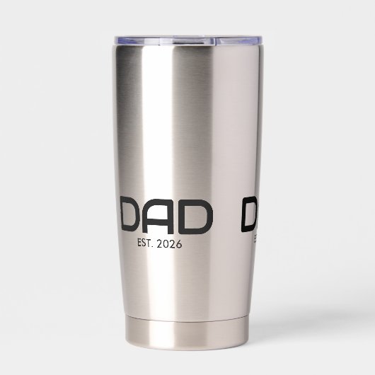 Papa hat gegründet Neues Papa-Geschenk  Thermobecher (Vorderseite)