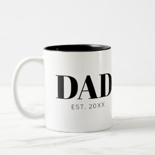 Papa hat im Jahr [Jahr] gegründet Zweifarbige Tasse
