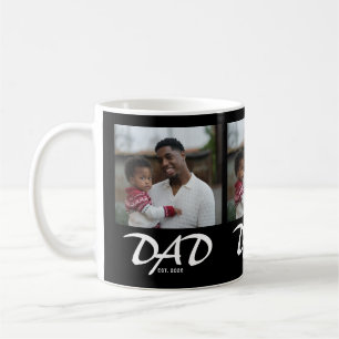 Papa hat kühnes schwarzes 3-Foto-Kaffeetasse gegrü Kaffeetasse