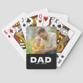Papa hat kühnes schwarzes Foto eingerichtet Spielkarten (Rückseite)