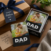 Papa hat kühnes schwarzes Foto eingerichtet Spielkarten