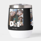Papa hat modern 3 Kinder Foto Collage gegründet (Vorderseite)