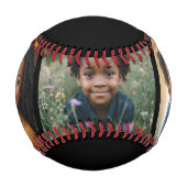 Papa hat modern fett simpel schwarz 3 Foto Baseball (Vorderseite)