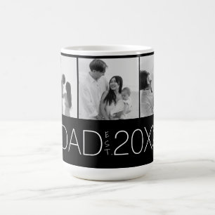 Papa hat modernes Drei-Foto-Design eingerichtet Kaffeetasse