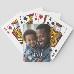 Papa hat modernes einfaches Foto eingerichtet  Spielkarten