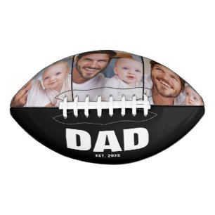 Papa hat modernes fett schwarzes 3-Foto-Collage er Football