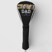 Papa hat modernes fett weißes 3 Foto eingerichtet Golf Headcover (Vorderseite)