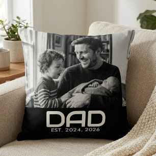 Papa hat modernes fettes Foto gegründet Kissen