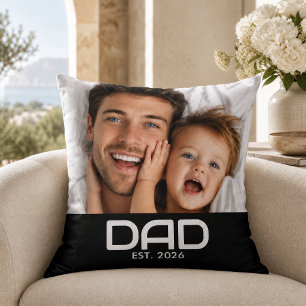 Papa hat modernes fettes Foto gegründet Kissen