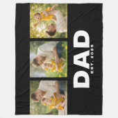 Papa hat modernes, fettes, schwarzes 3-Foto einger Fleecedecke (Vorderseite)
