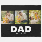 Papa hat modernes, fettes, schwarzes 3-Foto einger Fleecedecke (Vorderseite (Horizontal))