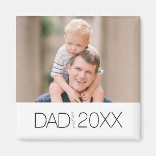 Papa hat modernes Foto-Jahr-Design Magnet gegründe