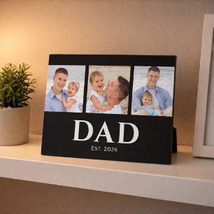 Papa hat modernes Schwarz 3 Foto eingerichtet Fotoplatte