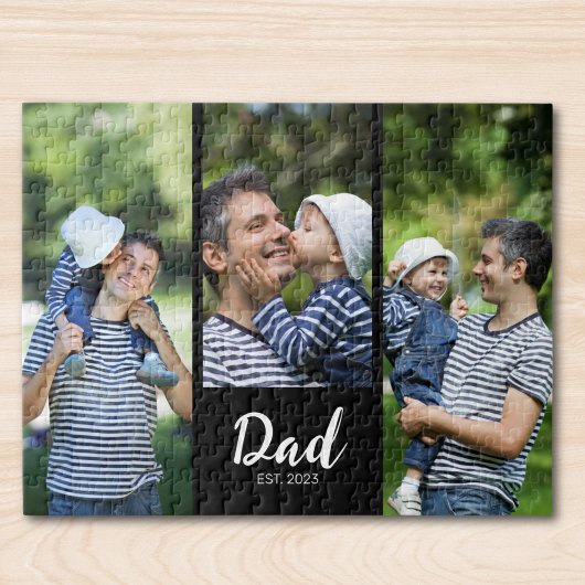 Papa hat modernes Skript 3 Foto-Puzzle eingerichte Puzzle