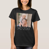 Papa hat modernes Skript-Foto eingerichtet T-Shirt (Vorderseite)
