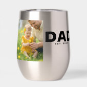 Papa hat mutig Foto Edelstahl eingerichtet (Rückseite)