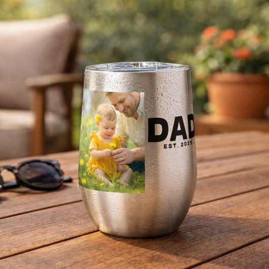 Papa hat mutig Foto Edelstahl eingerichtet
