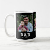 Papa hat mutig modernes Schwarz 3 Foto eingerichte Kaffeetasse (Links)