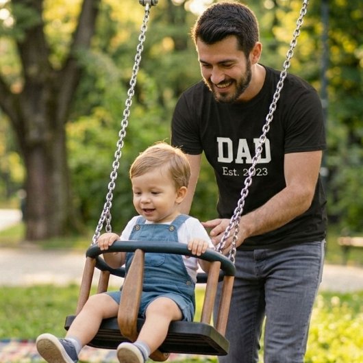 Papa hat mutig Weiß Schwarz T-Shirt