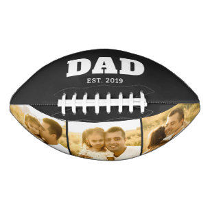 Papa hat mutige schwarze 3 Foto etabliert Football