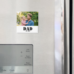 Papa hat mutiges schwarzes Foto-Andenken etabliert Magnet