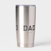 Papa hat neu Papa-Geschenk Isoliert Thermobecher (Rückseite)