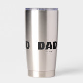 Papa hat neu Papa-Geschenk Isoliert Thermobecher (Rückseite)