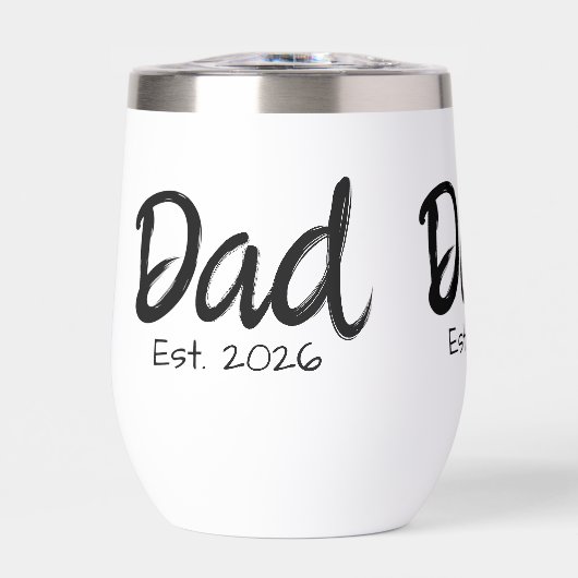 Papa hat neu Papa-Geschenk Thermos-Weinbecher (Vorderseite)
