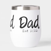 Papa hat neu Papa-Geschenk Thermos-Weinbecher (Rückseite)