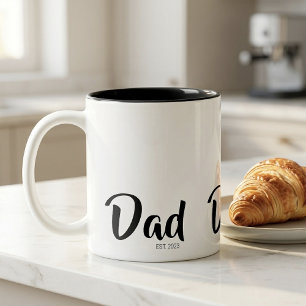 Papa hat neuen Papa-Geschenk gegründet Zweifarbige Tasse