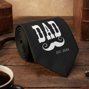 Papa hat Schnurrbart Jahr westlicher Vintage-Stil Krawatte