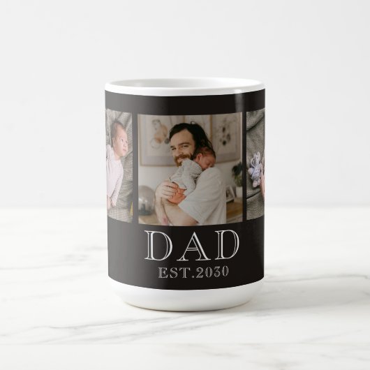 Papa hat Schwarz 3 Foto erstellt Kaffeetasse (Mittel)