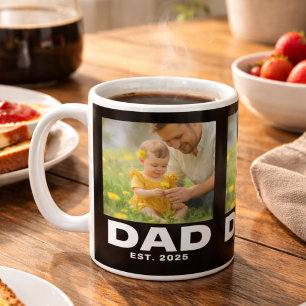 Papa hat Schwarz 3 Foto gegründet Kaffeetasse