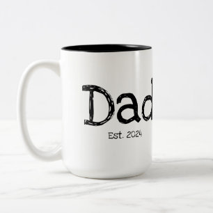 Papa hat sich etabliert Fette Schwarz Weiß Zweifarbige Tasse