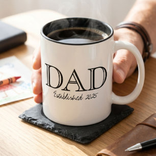 Papa hat sich etabliert Fette Schwarz Weiß Zweifarbige Tasse