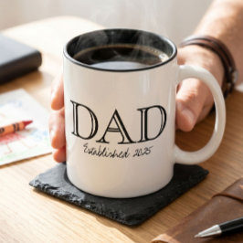 Papa hat sich etabliert Schwarz Weiß Zweifarbige Tasse