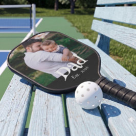 Papa hat Spaß etabliert Fette einfache Text + Foto Pickleball Schläger