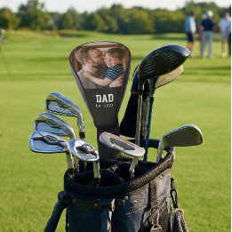 Papa hat Spaß etabliert Fettgedruckter Text Foto Golf Headcover