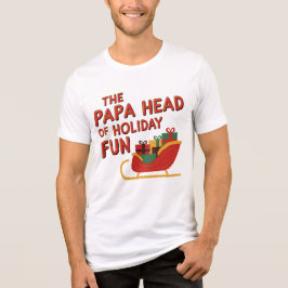 Papa Head of Holiday Fun Christmas Tri-Blend Shirt
