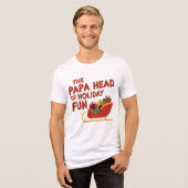 Papa Head of Holiday Fun Christmas Tri-Blend Shirt (Vorderseite voll)