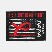 Papa Heart Disease Awareness Month Products Americ Fleecedecke (Vorderseite (Horizontal))