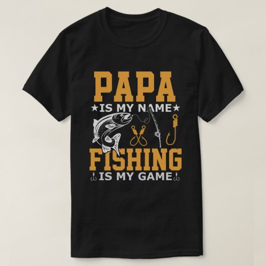 PAPA heißt Fischen ist mein Spiel T-Shirt (Design vorne)