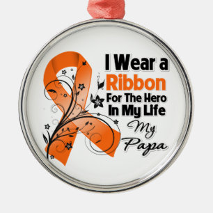 Papa-Held in meiner Leben-Leukämie Silbernes Ornament