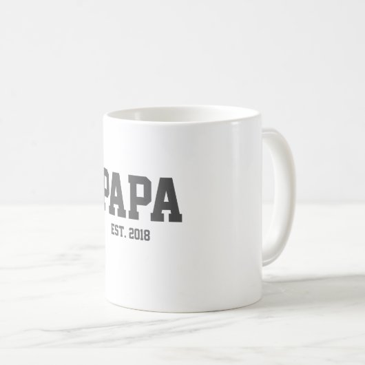 Papa hergestellte Tasse (VorderseiteRechts)