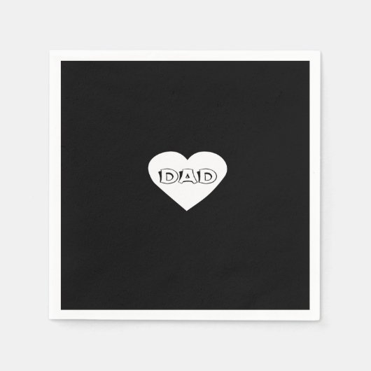 Papa Herz Serviette (Vorderseite)
