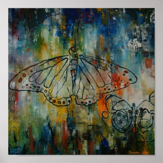 Papa & I Butterfly Canvas Print Poster (Vorne)